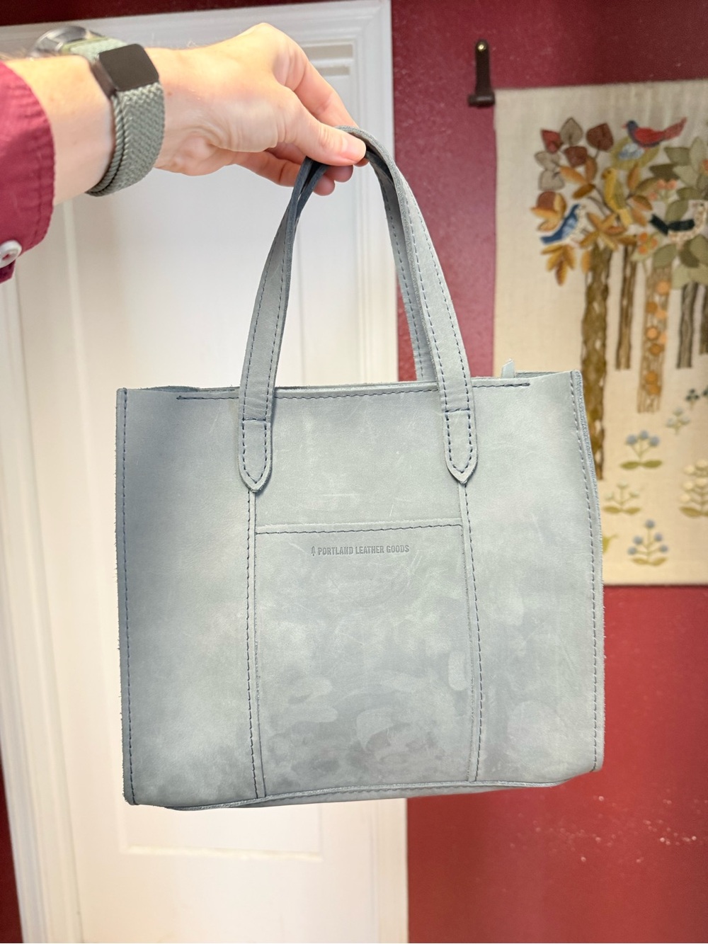 Portland Leather Classic Zip Lola in Storm